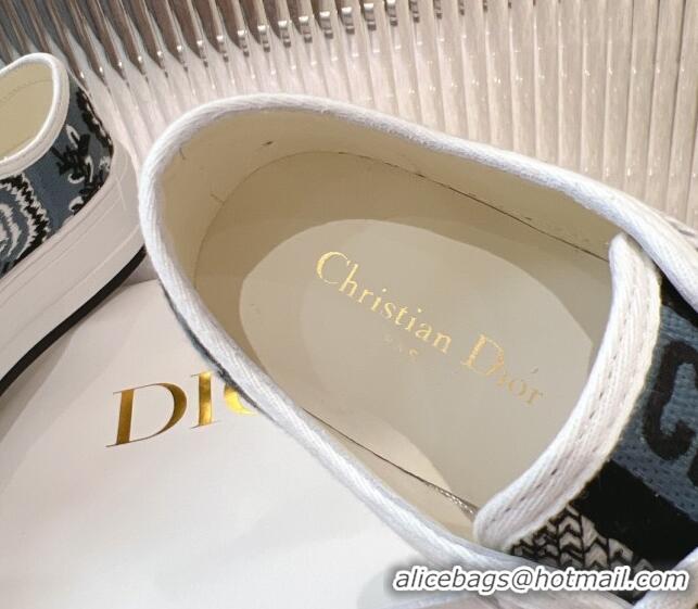 Sophisticated Dior Walk'n'Dior Platform Sneakers 4.5cm in Blue Butterfly Embroidery 7230069