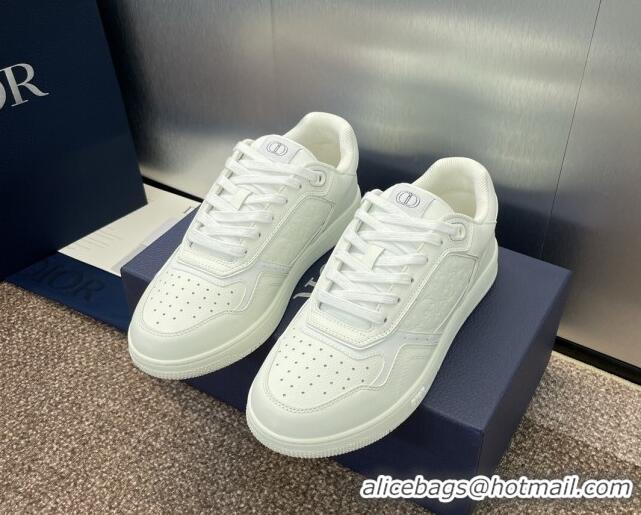 Luxurious Dior B27 Low-Top Sneakers in Grained Calfskin White 7230084