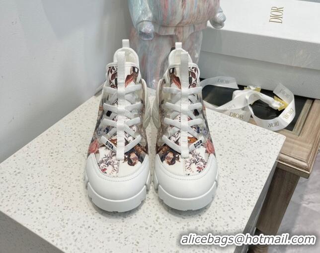 Top Grade Dior D-Connect Sneakers in Flora Bird Technical Fabric 7230089