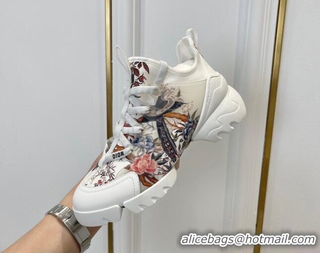 Top Grade Dior D-Connect Sneakers in Flora Bird Technical Fabric 7230089