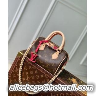 Low Price Louis Vuitton Speedy 18 LV&I Monogram Canvas Bag with Charm M46970 Brown 2024