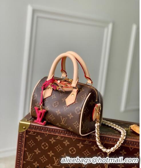 Low Price Louis Vuitton Speedy 18 LV&I Monogram Canvas Bag with Charm M46970 Brown 2024