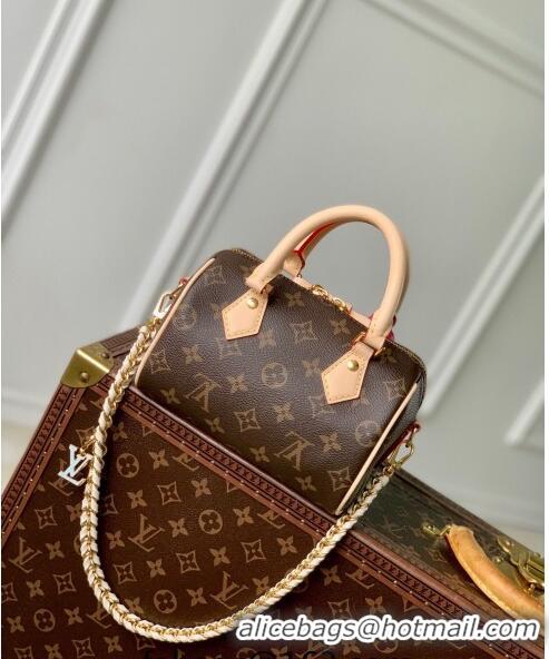 Low Price Louis Vuitton Speedy 18 LV&I Monogram Canvas Bag with Charm M46970 Brown 2024