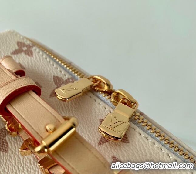 Promotional Louis Vuitton Speedy 18 LV&I Monogram Dune Canvas Bag with Charm M24606 White 2024