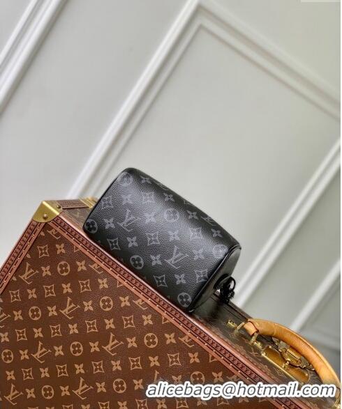 Low Cost Louis Vuitton Speedy 18 LV&I Monogram Eclipse Canvas Bag with Charm M24474 Black 2024