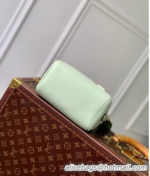 Super Quality Louis Vuitton Speedy 18 LV&I Bag with Charm in Light Green Leather M24605 2024