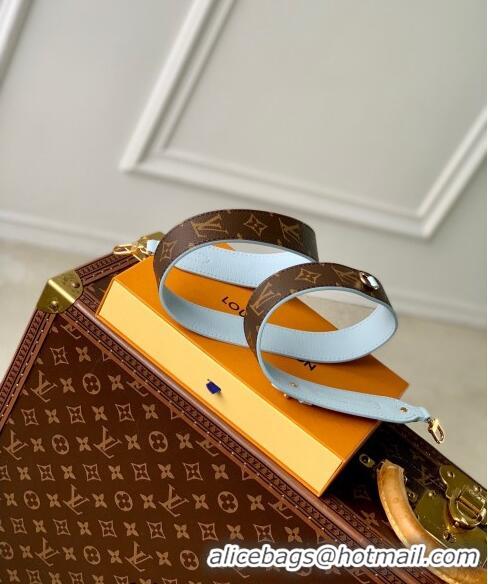 Unique Grade Louis Vuitton Speedy 18 LV&I Bag with Charm in Light Blue Leather M24604 2024