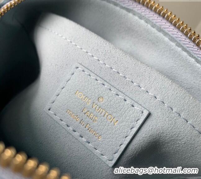 Unique Grade Louis Vuitton Speedy 18 LV&I Bag with Charm in Light Blue Leather M24604 2024