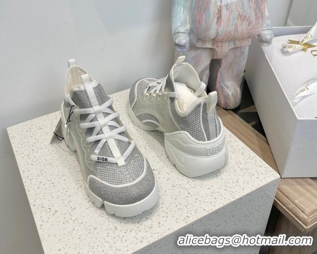 Hot Style Dior D-Connect Sneakers with Strass Grey 7230090