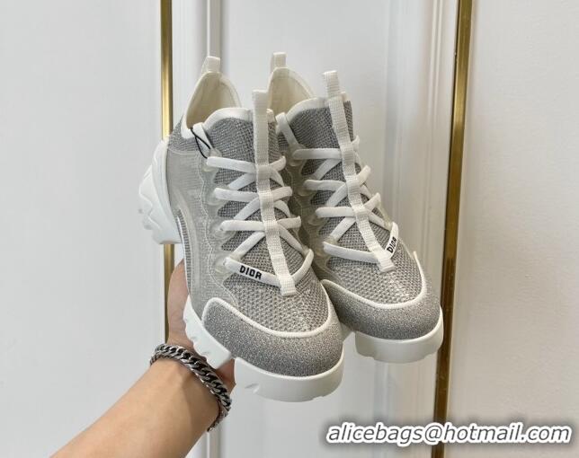 Hot Style Dior D-Connect Sneakers with Strass Grey 7230090