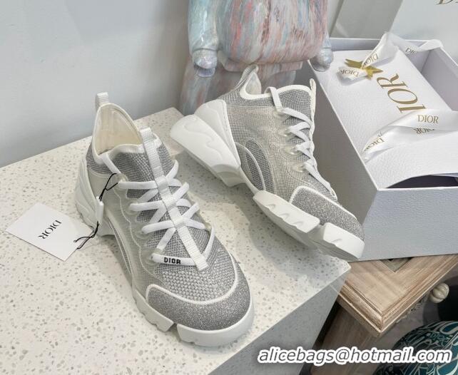 Hot Style Dior D-Connect Sneakers with Strass Grey 7230090