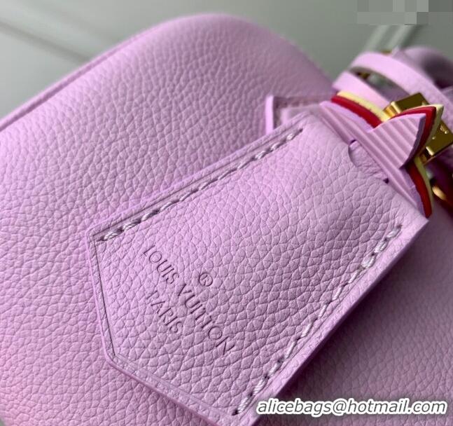 Shop Louis Vuitton Speedy 18 LV&I Bag with Charm in Purple Leather M24598 2024