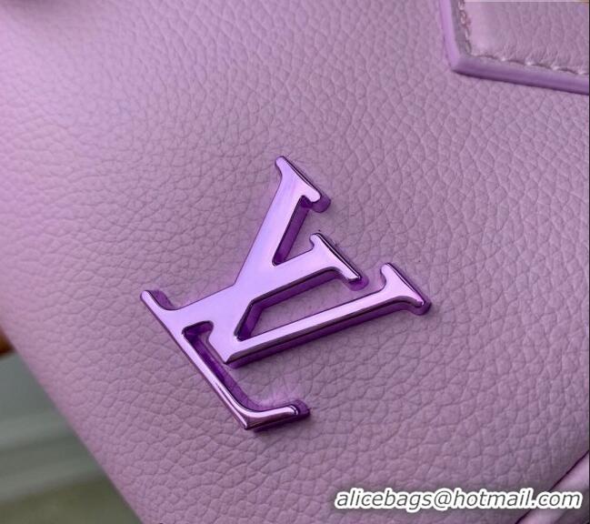 Shop Louis Vuitton Speedy 18 LV&I Bag with Charm in Purple Leather M24598 2024