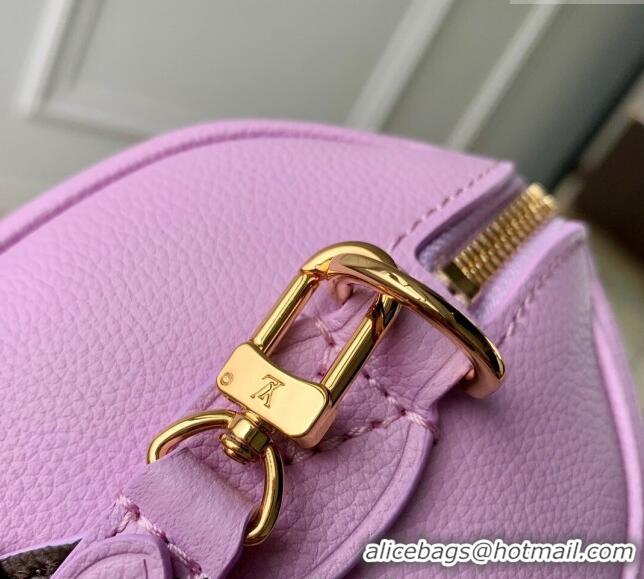 Shop Louis Vuitton Speedy 18 LV&I Bag with Charm in Purple Leather M24598 2024