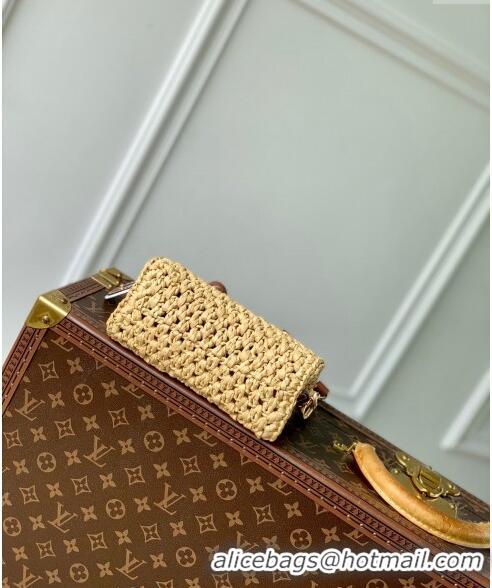 Top Design Louis Vuitton Nano Speedy Mini Bag in Raffia Straw M83525 2024