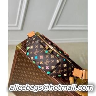 Top Design Louis Vuitton Rush Bumbag Belt Bag in Chocolate Brown Monogram Craggy Canvas M24858 2024