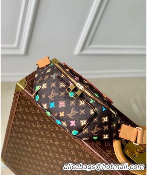 Top Design Louis Vuitton Rush Bumbag Belt Bag in Chocolate Brown Monogram Craggy Canvas M24858 2024