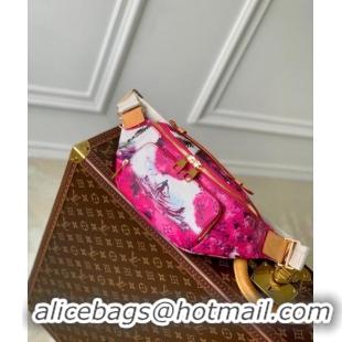 Grade Design Louis Vuitton Rush Bumbag Belt Bag in Monogram Surfin' Canvas M24987 Dark Pink 2024