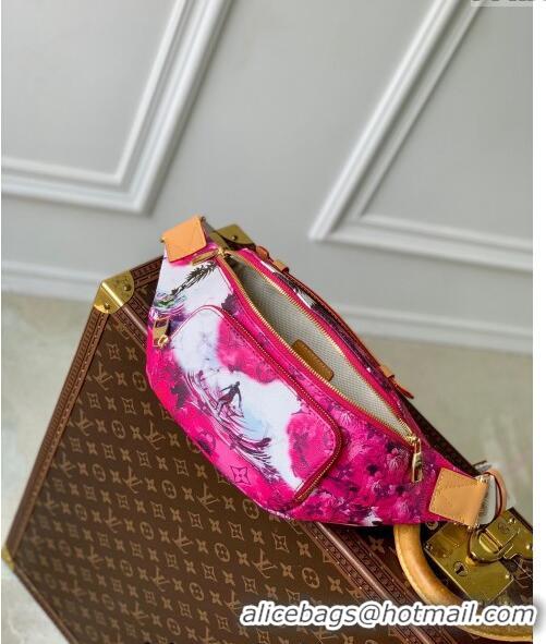 Grade Design Louis Vuitton Rush Bumbag Belt Bag in Monogram Surfin' Canvas M24987 Dark Pink 2024