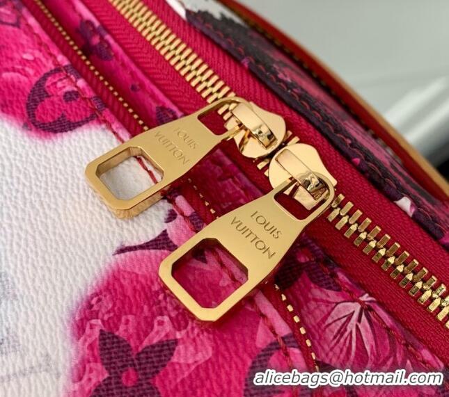 Grade Design Louis Vuitton Rush Bumbag Belt Bag in Monogram Surfin' Canvas M24987 Dark Pink 2024