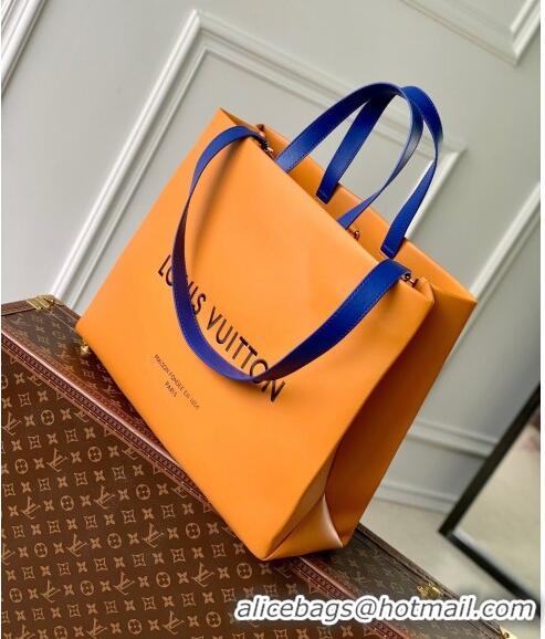 Inexpensive Louis Vuitton Shopper Tote MM bag in Calf Leather M24457 Safran Apricot 2024