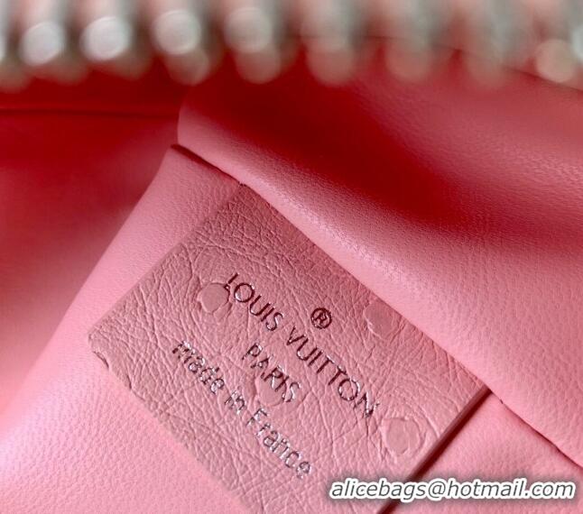 Pretty Style Louis Vuitton Slim Trunk Hobo bag in Ostrich Embossed Leather M25445 Light Pink 2024