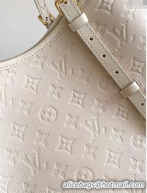 Top Quality Louis Vuitton Babylone Tote MM bag in Monogram Empreinte Leather M47185 White 2024