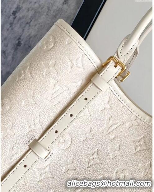 Top Quality Louis Vuitton Babylone Tote MM bag in Monogram Empreinte Leather M47185 White 2024