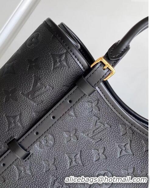 Top Design Louis Vuitton Babylone Tote MM bag in Monogram Empreinte Leather M47185 Black 2024