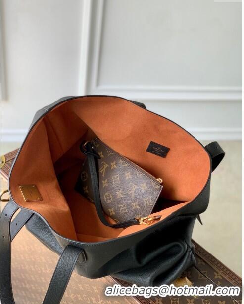 Trendy Design Louis Vuitton Low Key Cabas MM Tote bag in Grained Calfskin M25341 Black 2024