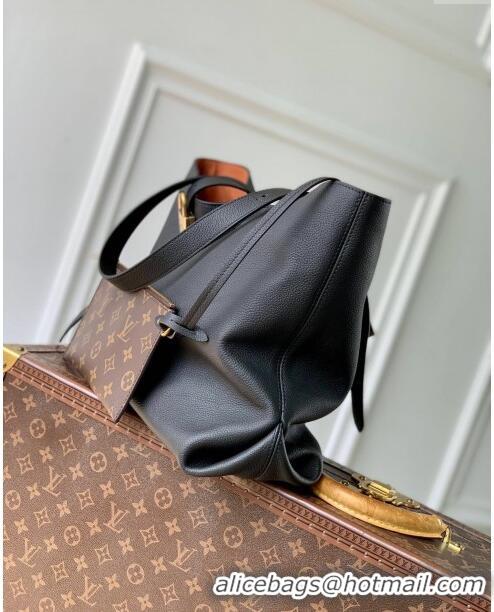 Trendy Design Louis Vuitton Low Key Cabas MM Tote bag in Grained Calfskin M25341 Black 2024