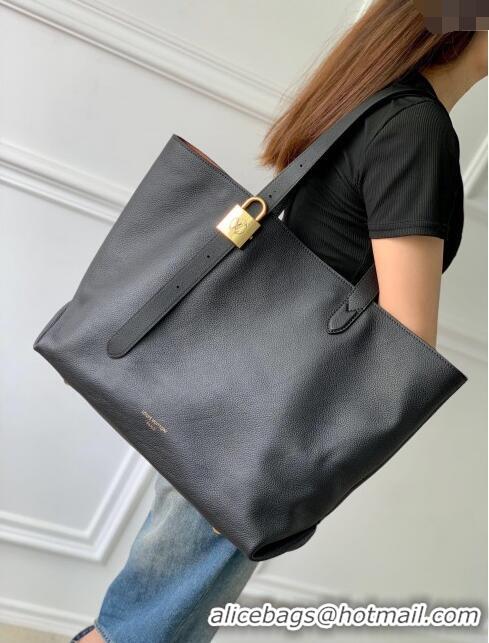 Trendy Design Louis Vuitton Low Key Cabas MM Tote bag in Grained Calfskin M25341 Black 2024