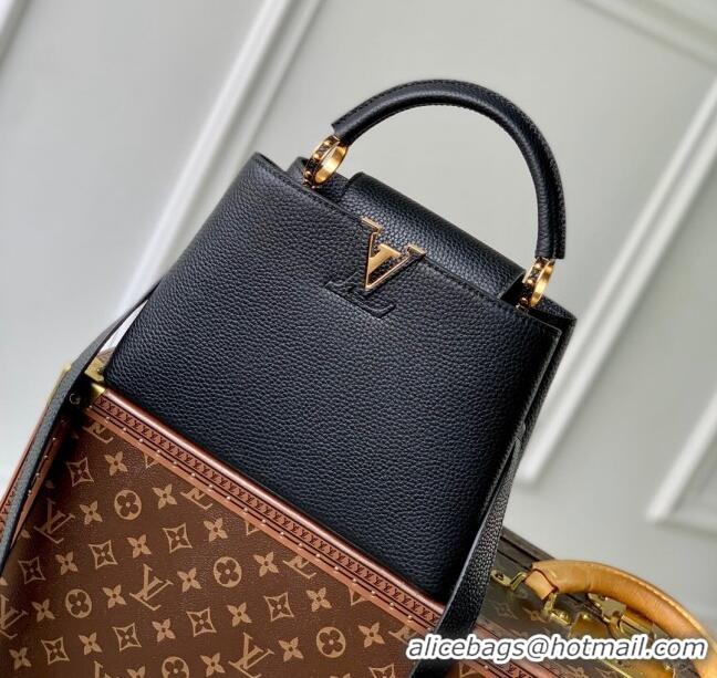 Promotional Louis Vuitton Capucines BB Bag in Taurillon Leather M24727 Black 2024