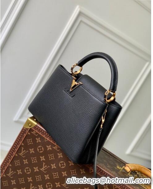 Promotional Louis Vuitton Capucines BB Bag in Taurillon Leather M24727 Black 2024