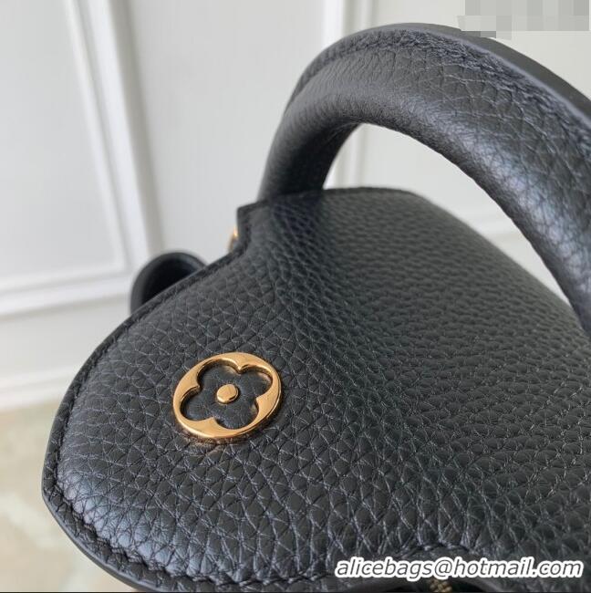 Promotional Louis Vuitton Capucines BB Bag in Taurillon Leather M24727 Black 2024