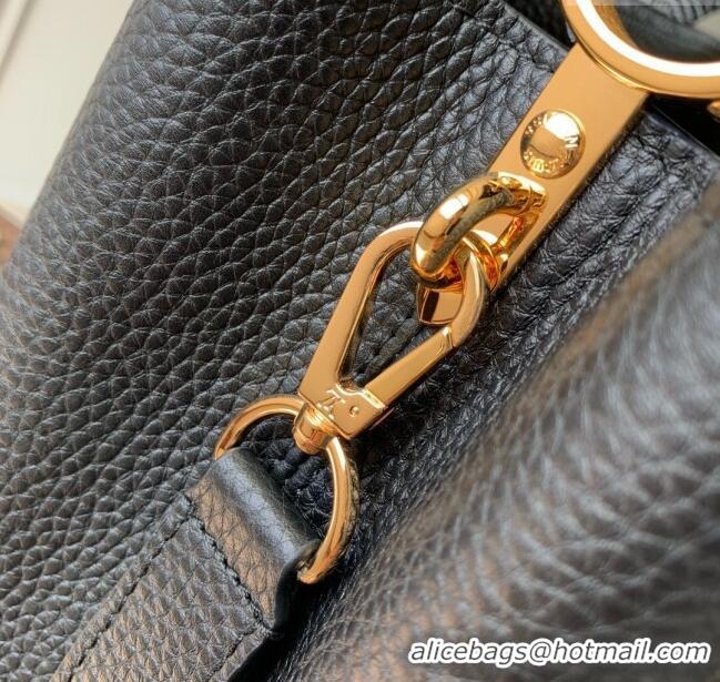 Famous Brand Louis Vuitton Capucines MM Bag in Taurillon Leather M24727 Black 2024