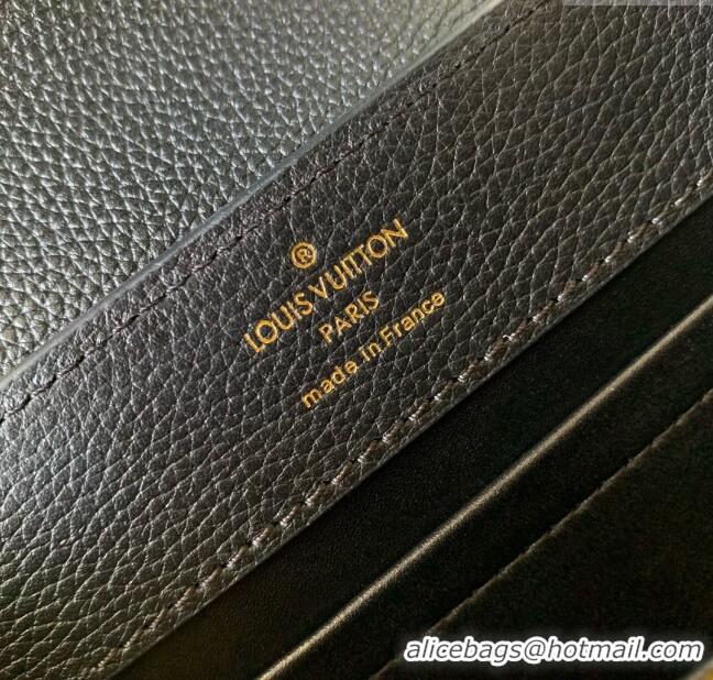 Top Quality Louis Vuitton East West Capucines Mini Bag in Taurillon Leather M24666 Black 2024