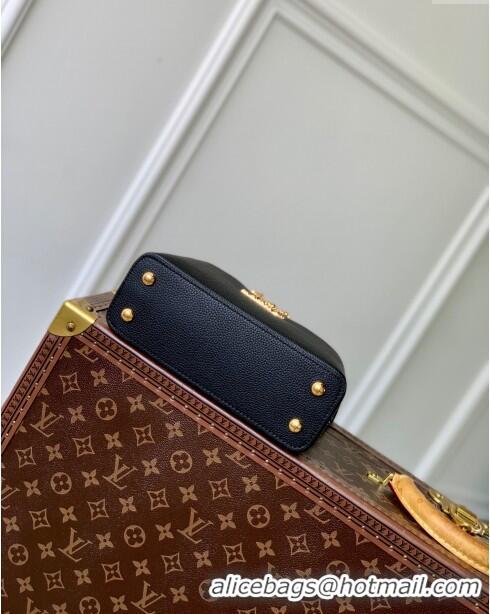 Top Quality Louis Vuitton East West Capucines Mini Bag in Taurillon Leather M24666 Black 2024