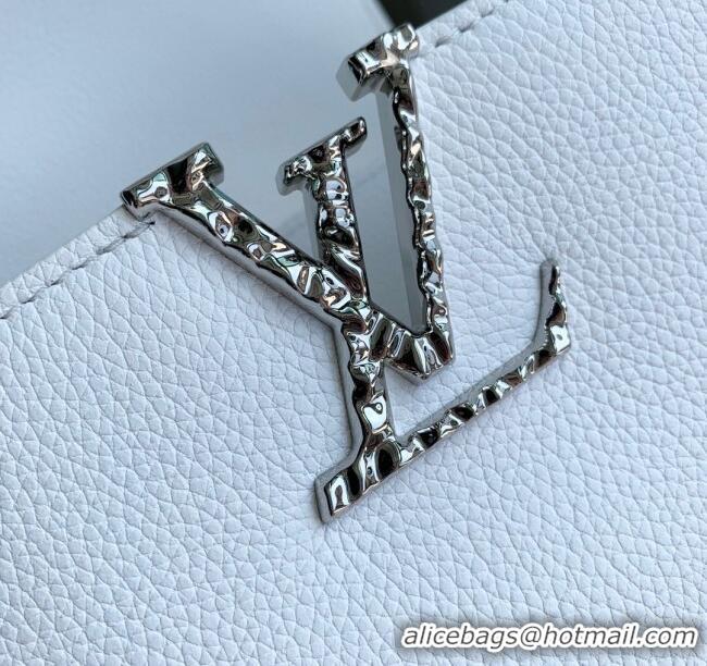 Promotional Louis Vuitton East West Capucines BB Bag in Taurillon Leather M24666 White 2024