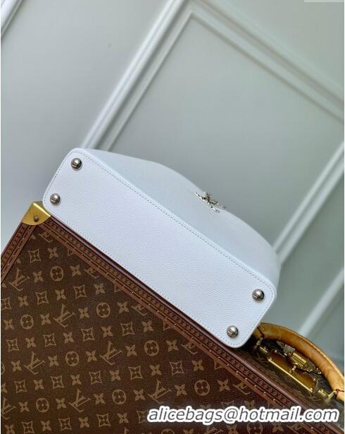 Buy Cheap Louis Vuitton East West Capucines BB Bag in Taurillon Leather M24666 White 2024