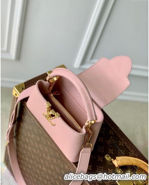 Best Price Louis Vuitton East West Capucines Mini Bag in Taurillon Leather M24666 Pink 2024