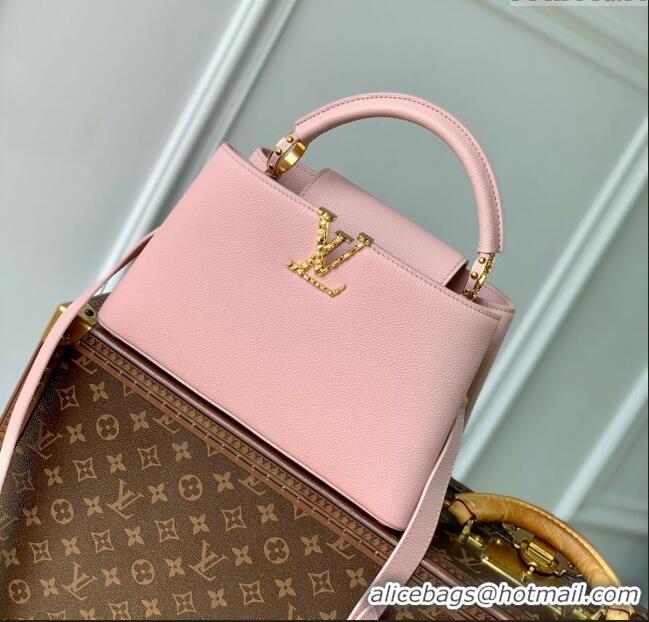 Top Grade Louis Vuitton East West Capucines BB Bag in Taurillon Leather M24666 Pink 2024