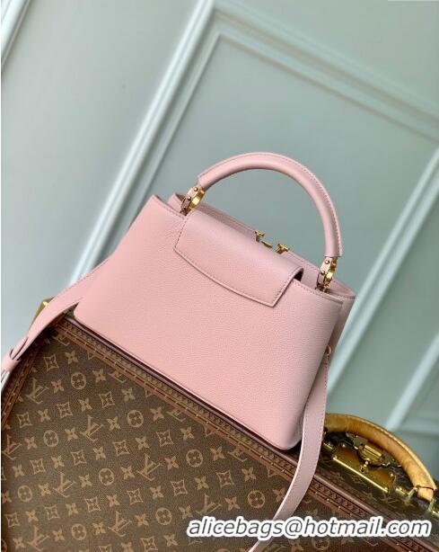 Top Grade Louis Vuitton East West Capucines BB Bag in Taurillon Leather M24666 Pink 2024