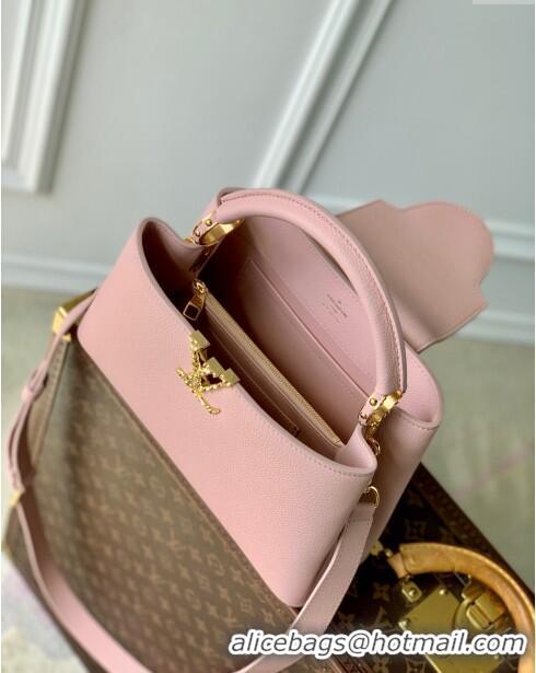 Top Grade Louis Vuitton East West Capucines BB Bag in Taurillon Leather M24666 Pink 2024