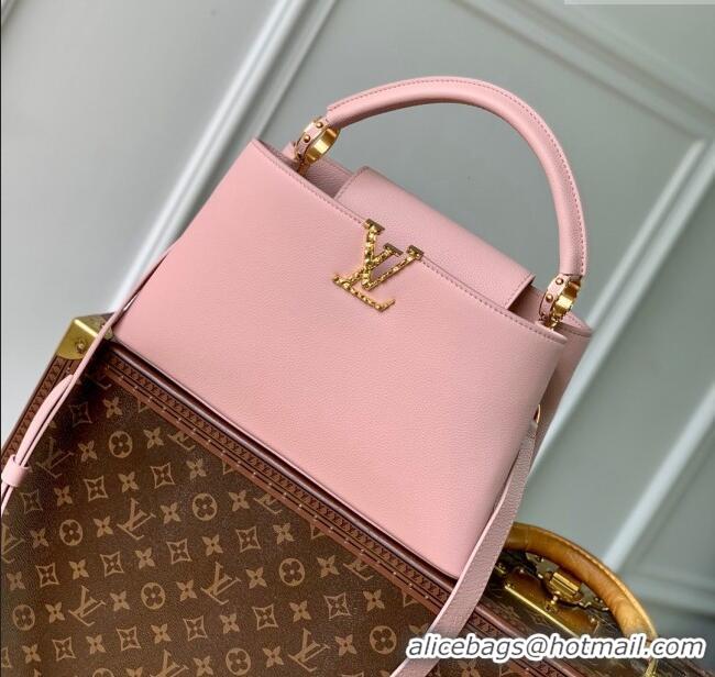 Super Quality Louis Vuitton East West Capucines BB Bag in Taurillon Leather M24666 Pink 2024