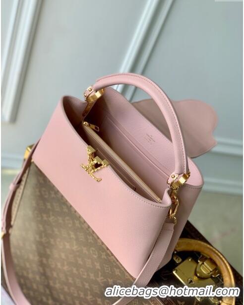 Super Quality Louis Vuitton East West Capucines BB Bag in Taurillon Leather M24666 Pink 2024