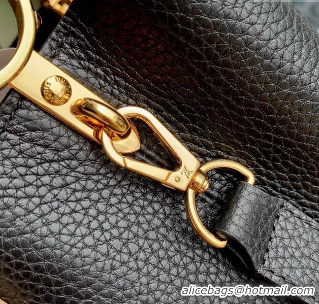 Best Quality Louis Vuitton Capucines Mini Bag in Taurillon Leather M24673 Black 2024