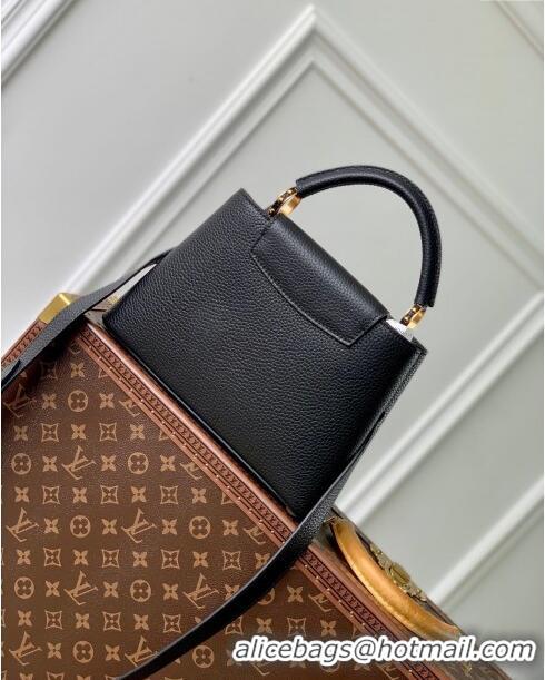 Grade Discount Louis Vuitton Capucines BB Bag in Taurillon Leather M24673 Black 2024