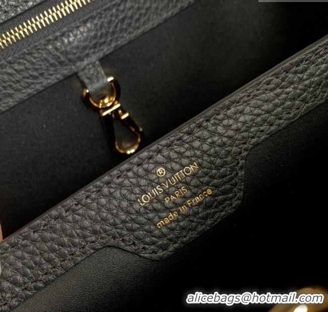 Grade Discount Louis Vuitton Capucines BB Bag in Taurillon Leather M24673 Black 2024