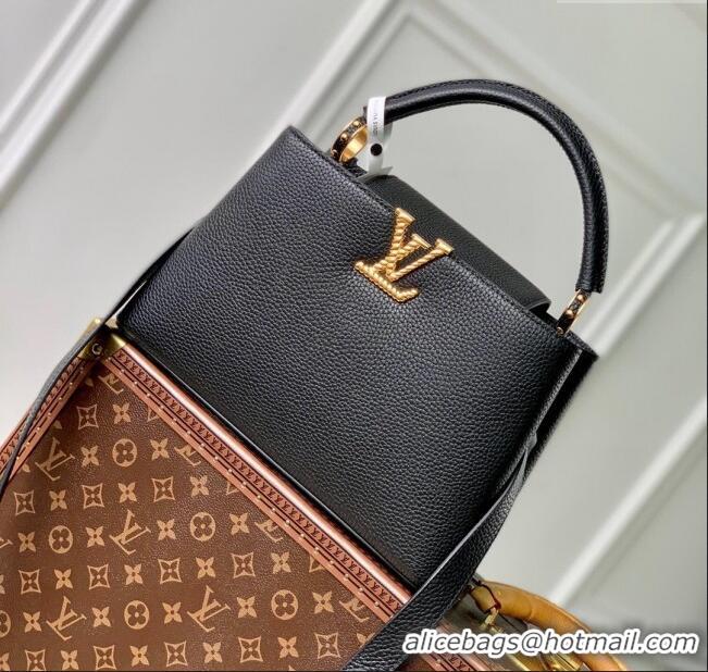 Trendy Design Louis Vuitton Capucines MM Bag in Taurillon Leather M24673 Black 2024